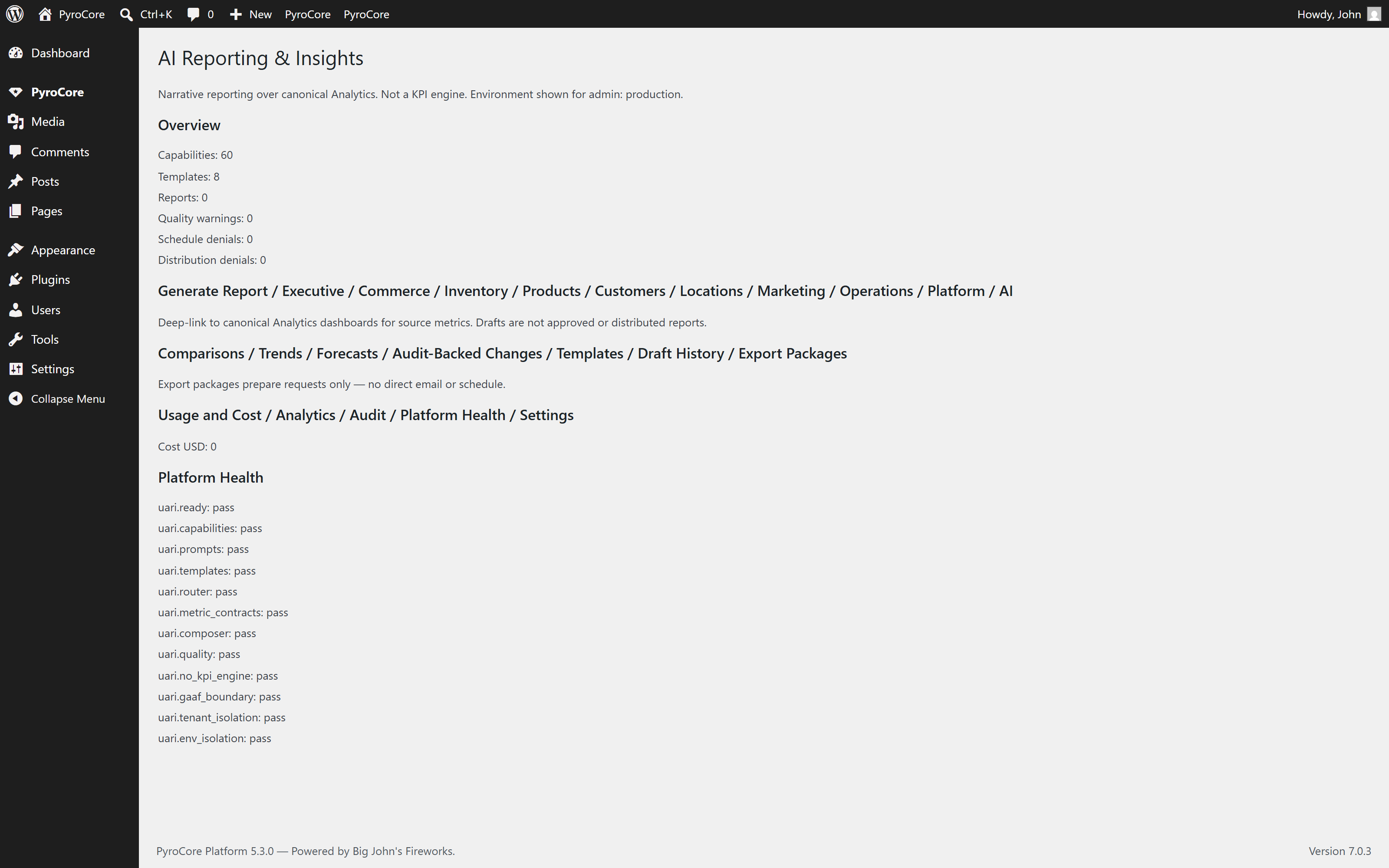 AI Reporting & Insights